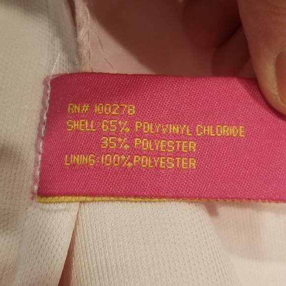 Jennyfer J Pink Vinyl Belted Coat. Size Medium - Picture 6 of 6